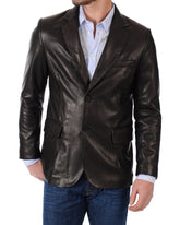 Men Genuine Leather Blazer Sport Coat 37